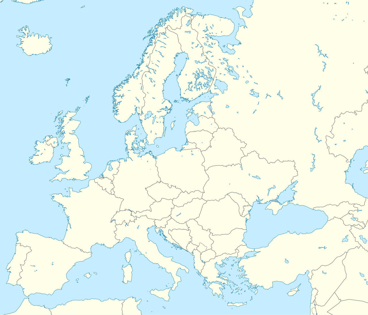 Political map of Europe