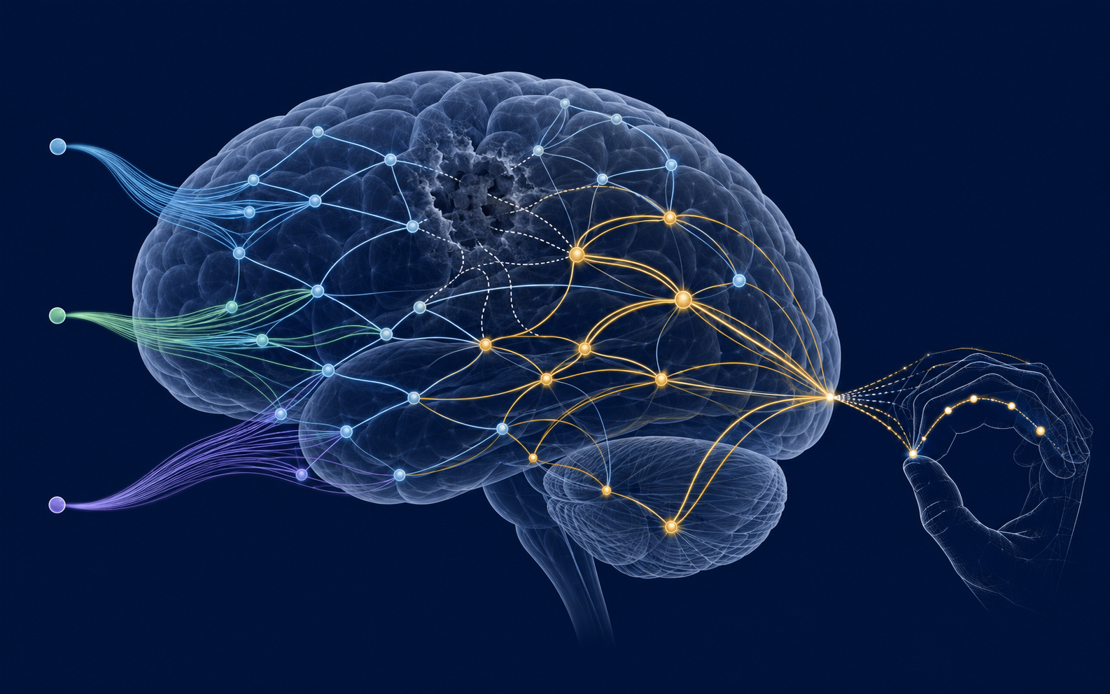 Scientific representation of post-stroke reconfiguration in brain networks supporting grasping